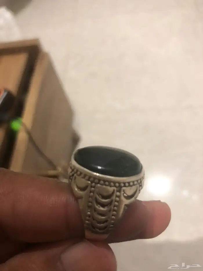 خاتم عقيق افريقي للبيع 0