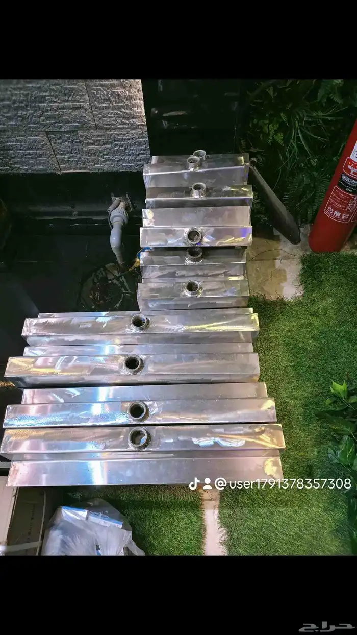 ابو احمد لجميع انواع الديكورات الخارجيه مصبات استيل نوافير 0