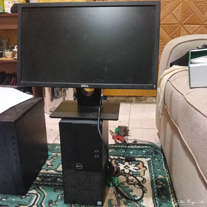 كمبيوتر ديل للبيع وطابعه وسكنر الوان 0