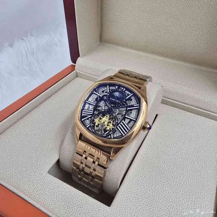 ساعة كارتييه سكليتون أوتوماتيكية للرجال   Cartier Skeleton 4