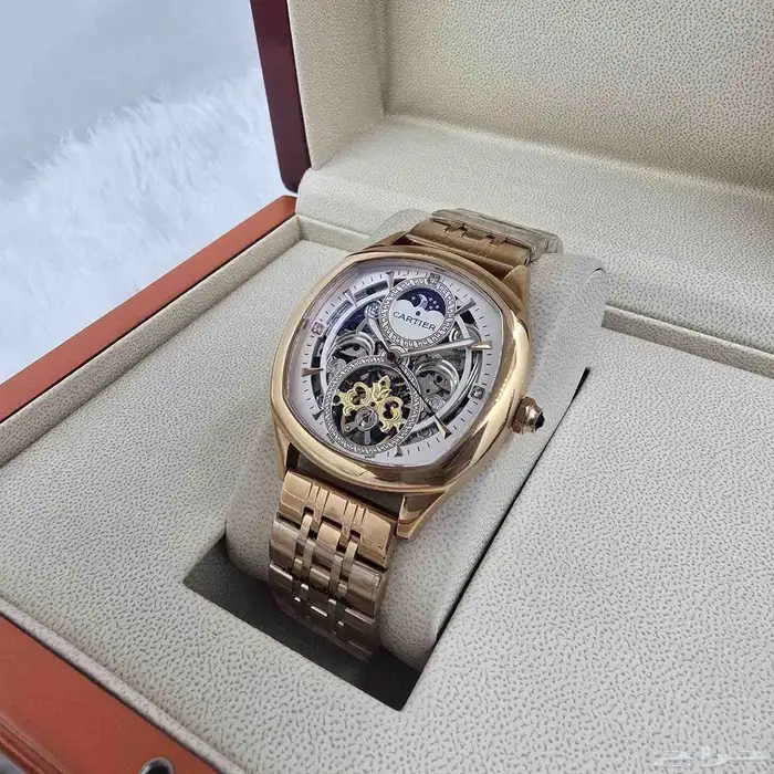 ساعة كارتييه سكليتون أوتوماتيكية للرجال   Cartier Skeleton 5