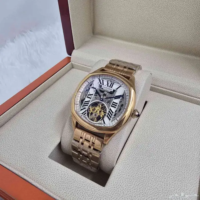 ساعة كارتييه سكليتون أوتوماتيكية للرجال   Cartier Skeleton 2