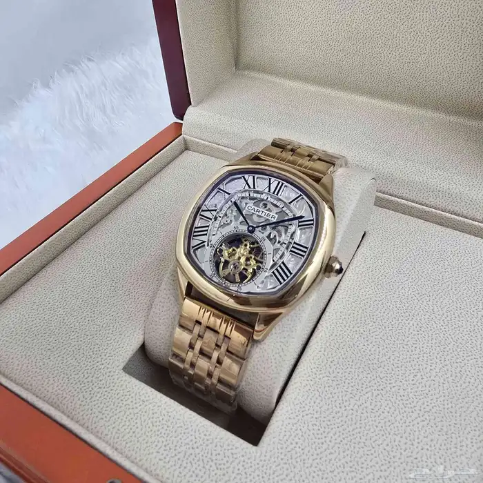 ساعة كارتييه سكليتون أوتوماتيكية للرجال   Cartier Skeleton 3
