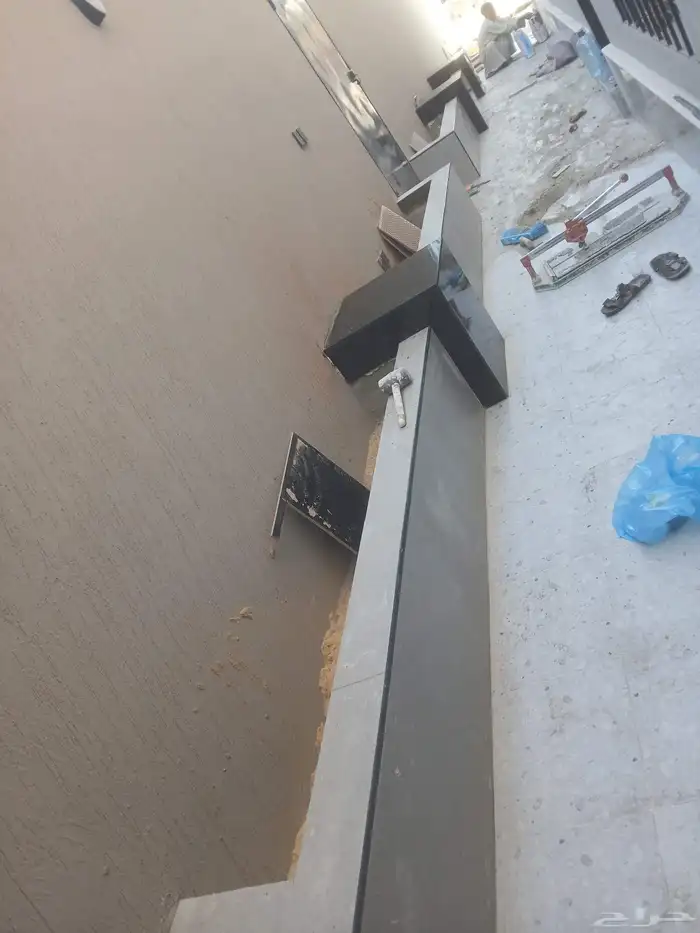 معلم انترلوك وبلدوره وحجر عشوائي وعمل احواض ذراعه لتواصل ابو 4