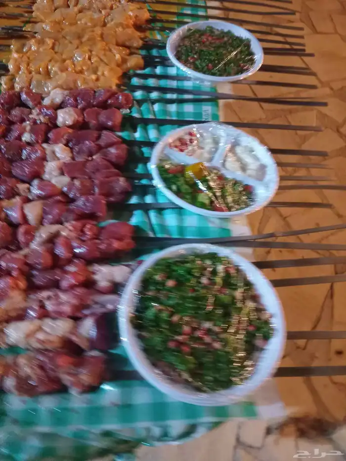 مشويات خارجيه شاليهات استراحة قصور مخيمات تأمين لحم نعيمي بل 7