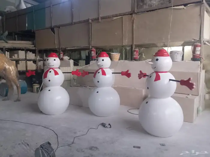 مجسمات رجل الثلج فايبر جلاس جودى عالية وأسعار لا تنافس 0