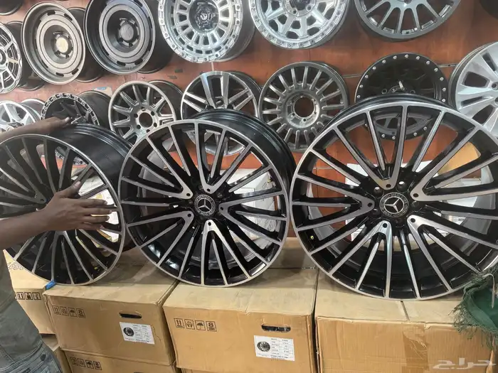 جنوط مرسدس الجوهره مقاس 21 اصلي وكاله منزله من موتر نضيف 17