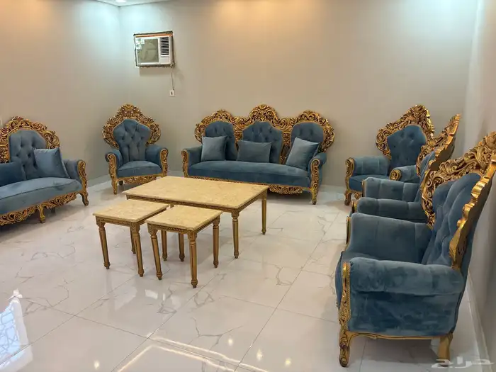 كنب 12 شخص مع عدد 3 طاوله رخام 1