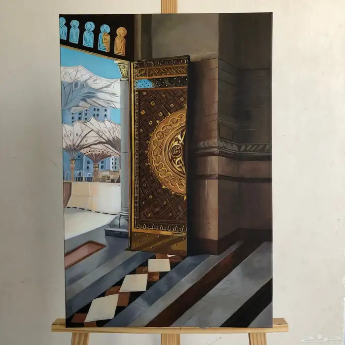 لوحة اكريليك بوابة الحرم المدني 0