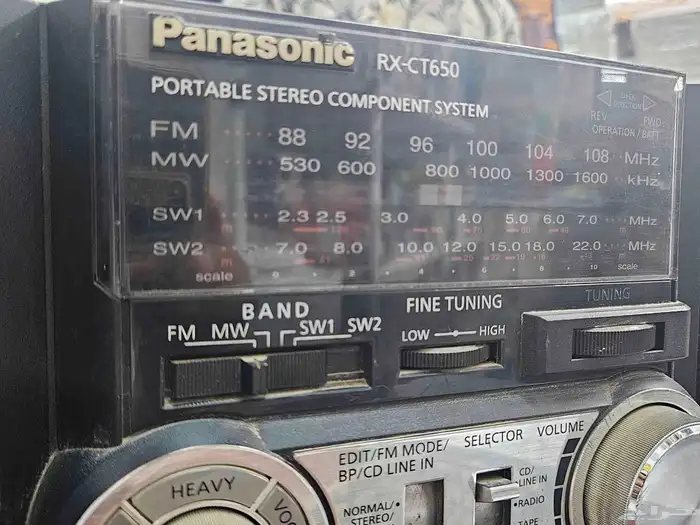 راديو مع مسجل باناسونيك شغال الراديو سماعات نظيفه 8