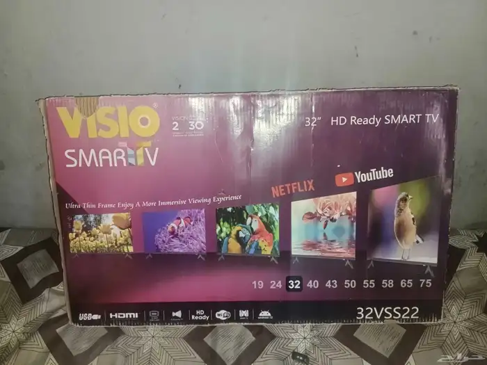 للبيع شاشه ذكية سمارت 32 جديدة الاستخدام شهر 2