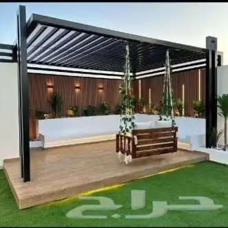 غرف زجاج تنسيق حدائق مظلات 1