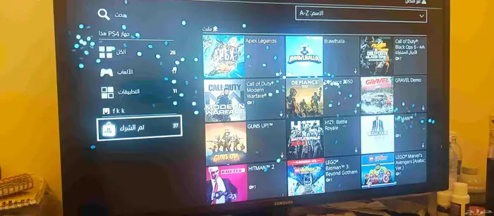 سوني 4 مساحته 1 تيرا في حسابات موضحه والعاب محمله 4