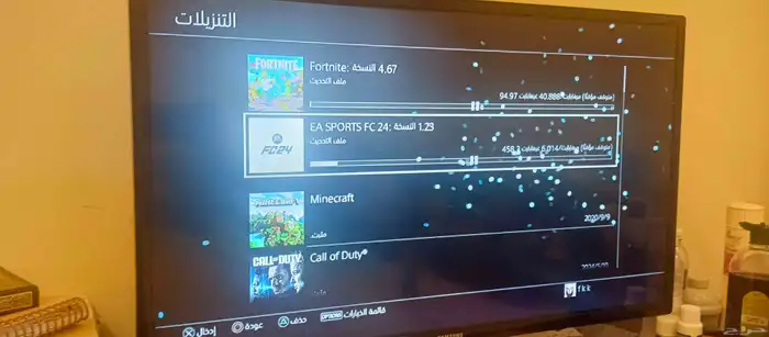 سوني 4 مساحته 1 تيرا في حسابات موضحه والعاب محمله 14