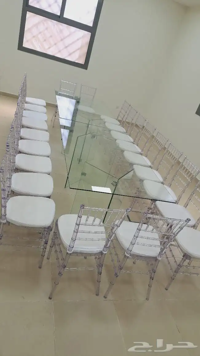 كرسي شفافه طاولات شفافه كراسي وطاولات زل طاولات بوفيه 0