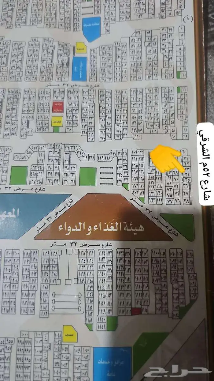 للبيع ارض في مخطط 6ج س أ حي النور مساحه 600م شارع52 الشرقي 0