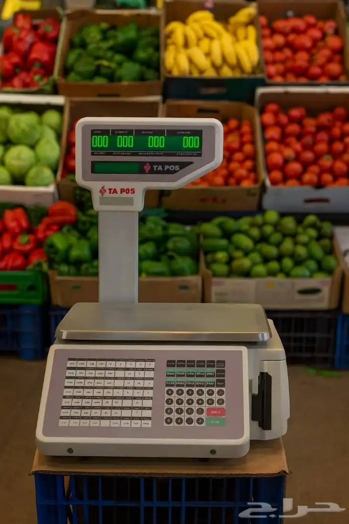 ميزان باركود الكتروني يصلح للخضار والفاكهه والاجبان والعطارة 0