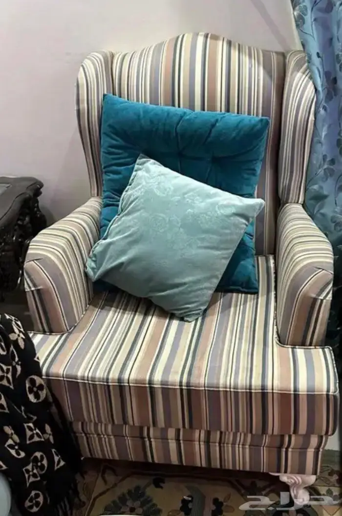 كنبتين مفردة مخططة 0