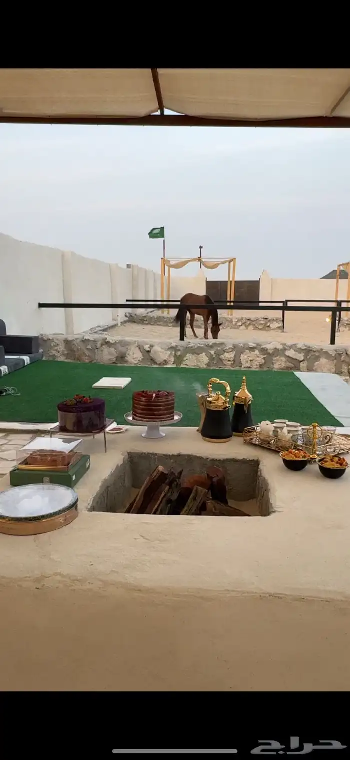 مخيم متكامل بداخل اسطبل خيل 6