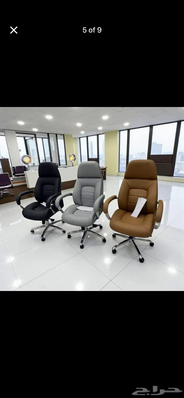 مكتب مكتب وخزانة وكراسي بتصميم فاخر 80