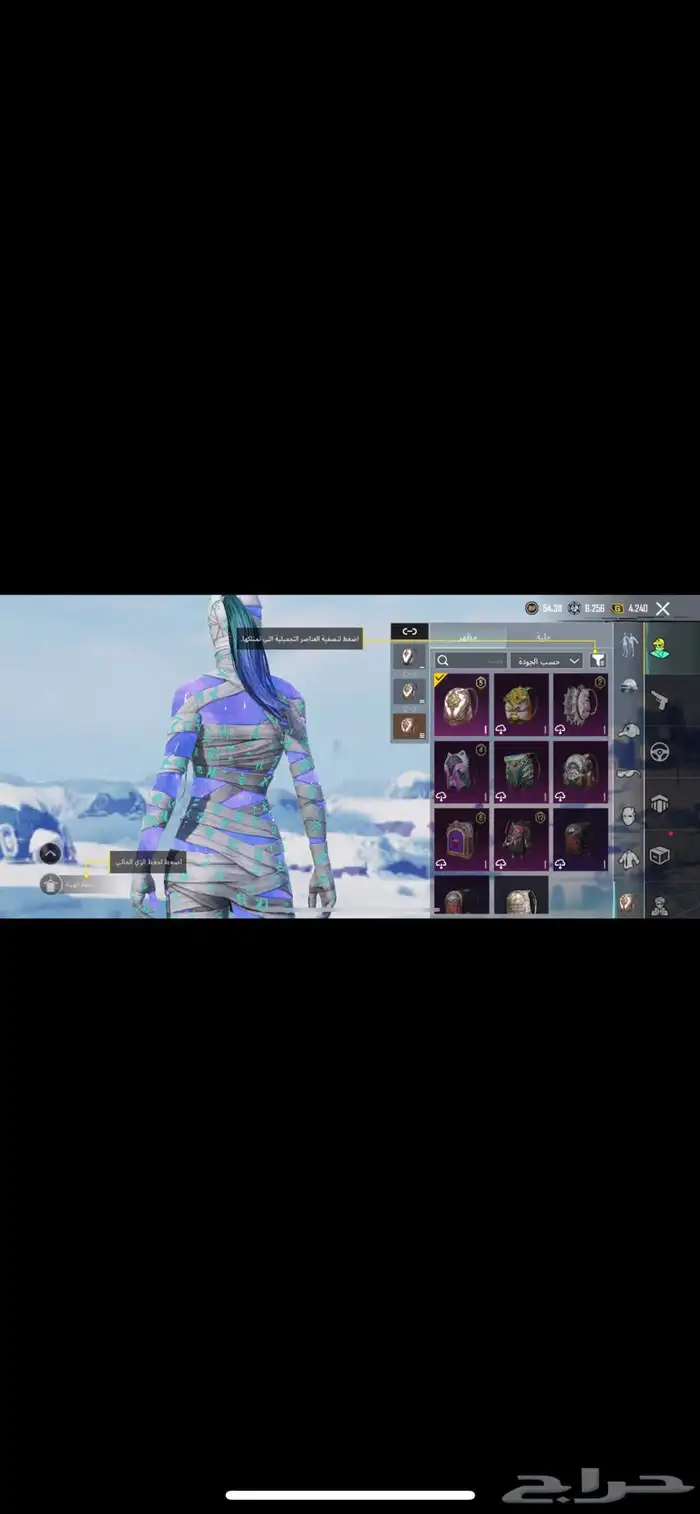 حساب ببجي لفل 69 2