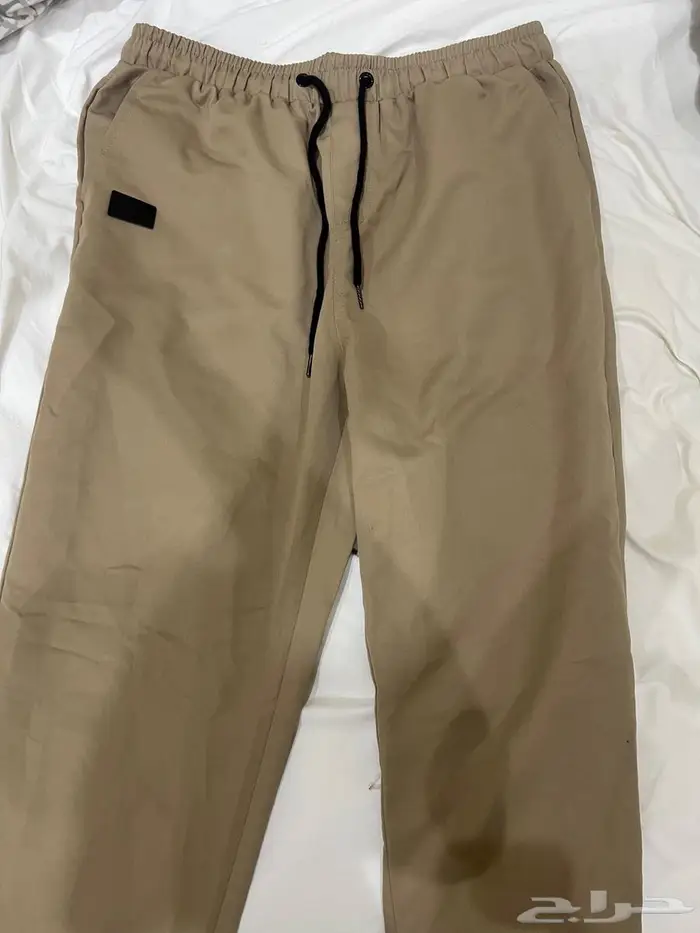 بنطلون بيج جديد مقاس L او XL غير مستعمل 0