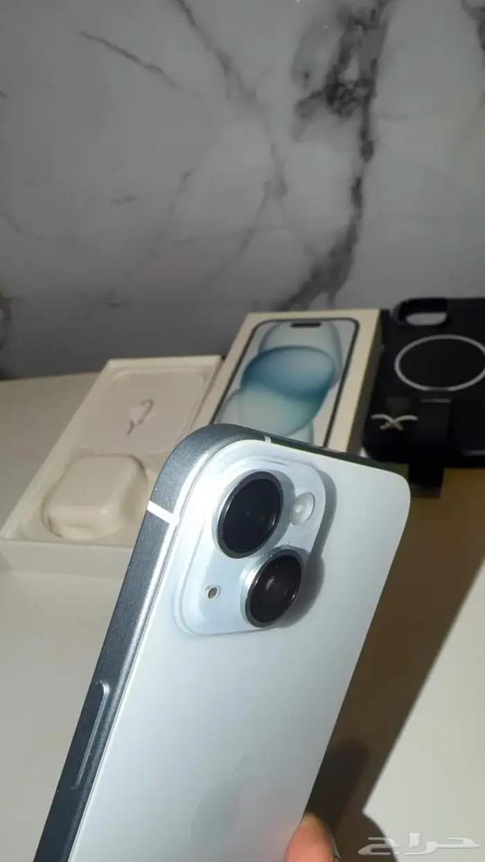 أبل أبل أيفون 15 أزرق نظيف 2