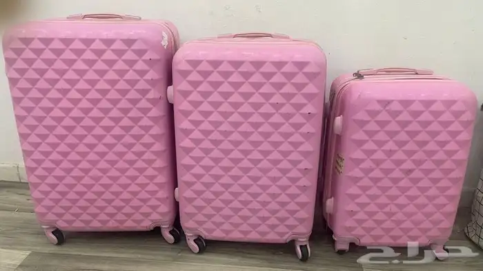 شنط سفر طقم ثلاث قطع مستعمل 2