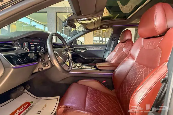 اودي A8L V6 2021 اسود خليجي تحت الضمان 8