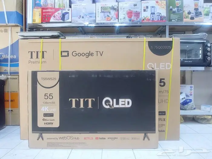 شاشات تلفزيون LED سمارت 4k بلوتوث واي فاي توصيل فوري تركيب 5