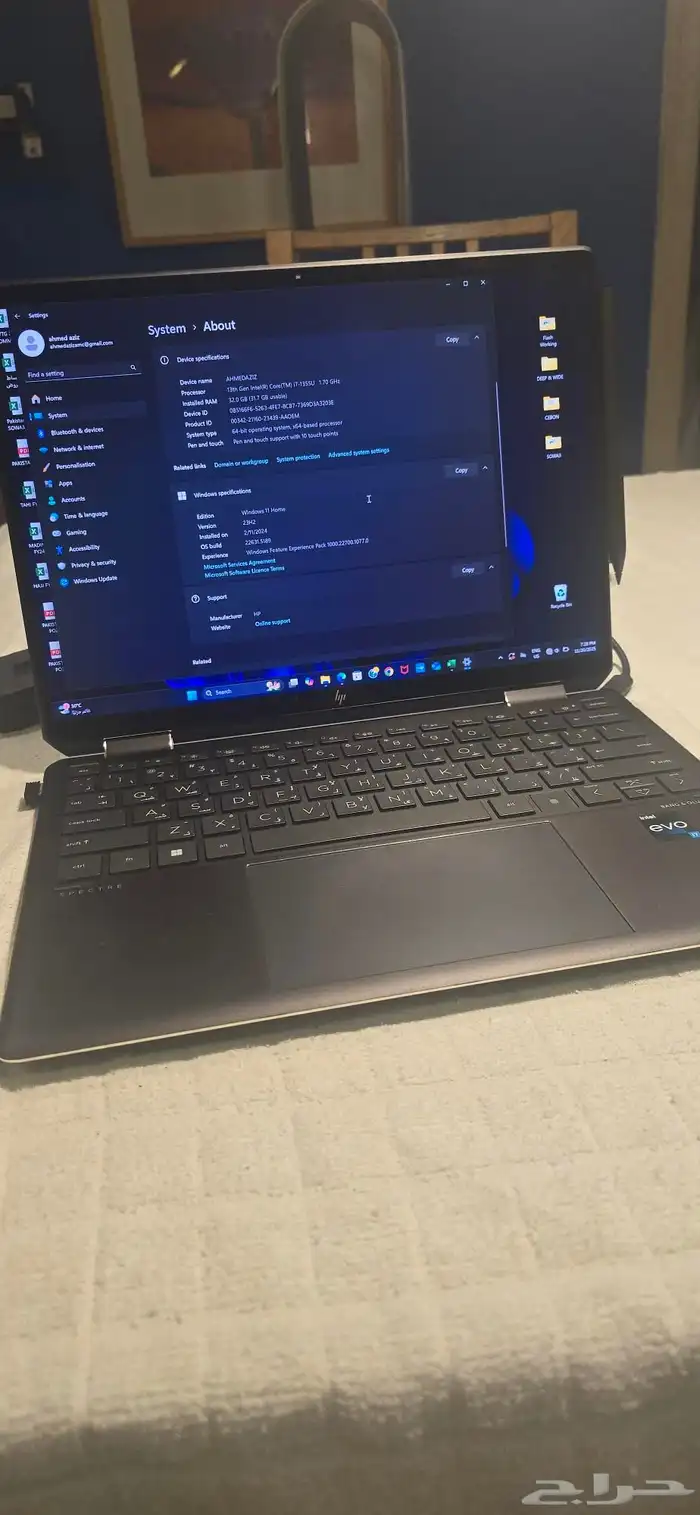 لاب توب اتش بي سبكتر 360 بالقلم استعمال خفيف جدا جدا جدا 8