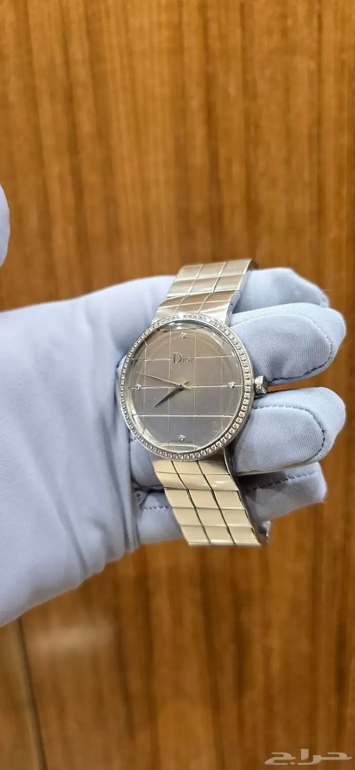 ساعه ديور لا دي ديور اصليه الماس داخلي وخارجي شبه جديده 0
