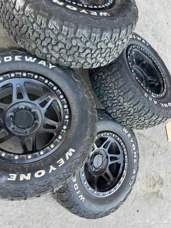 جنوط ميثود 6مسمار معا كفرات نص حجري ودواي مقاس 265 70 17 0