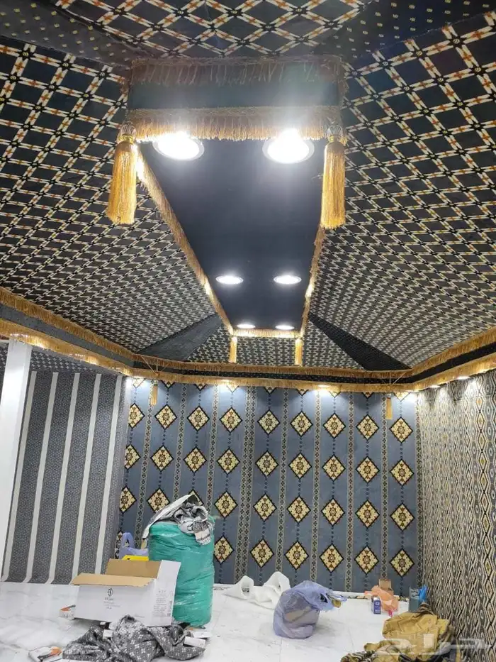 مشب نار تلبيس قماش ملكى فى عادى فى اماراتى 1