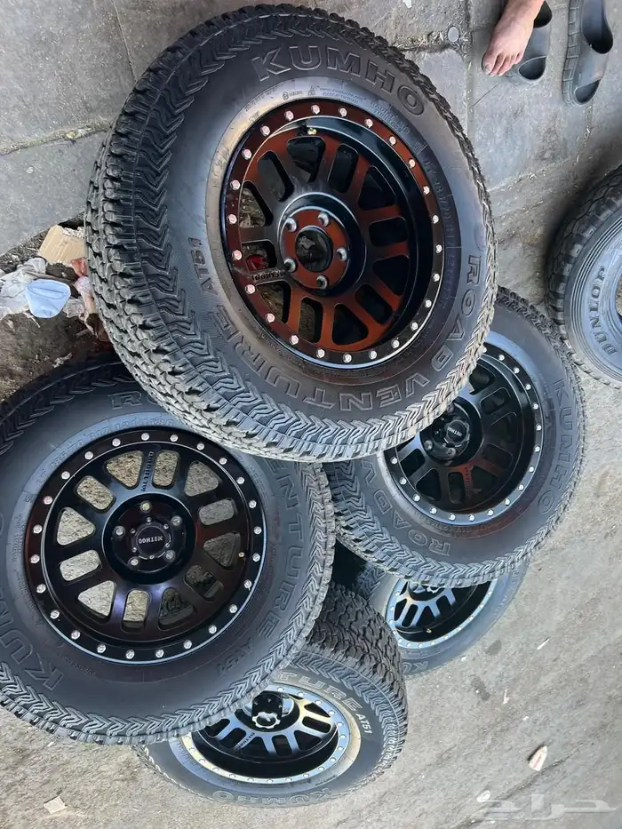 جنوط مايثود مع كفرات نص حجري تركب رانجلر 2