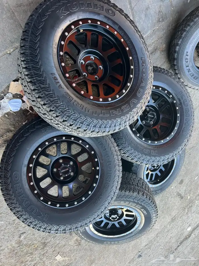 جنوط مايثود مع كفرات نص حجري تركب رانجلر 0