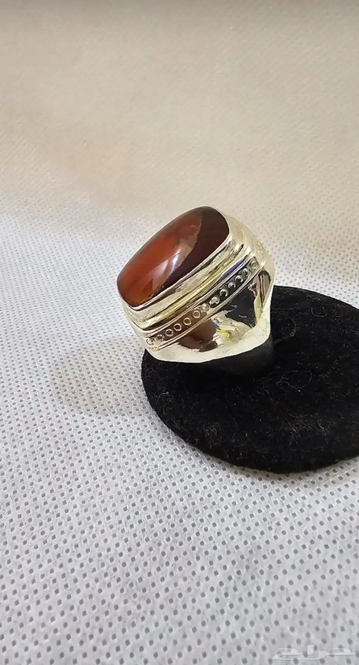 خاتم عقيق يمني مشجر 4