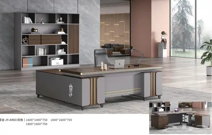 مودرن أحدث تنفيذي مكاتب اثاث فخمة كامل طقم حجم كبير مقاس 32