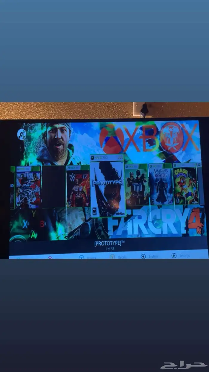 سلام عليكم اعرض لكم اكس بوكس 360 مهكر في 38 لعبه 9