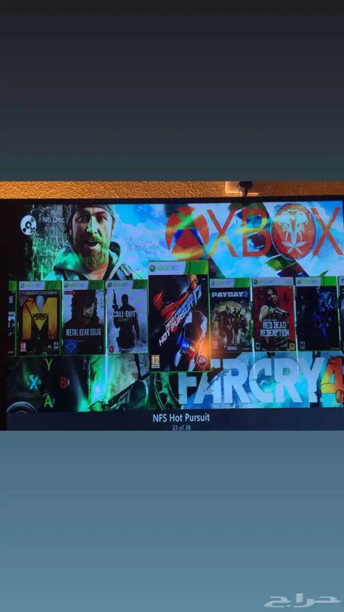 سلام عليكم اعرض لكم اكس بوكس 360 مهكر في 38 لعبه 10
