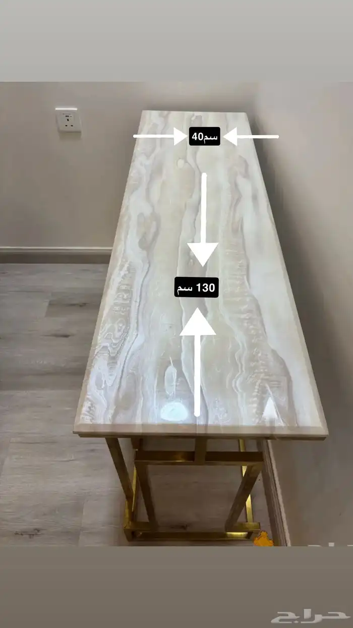 طاولة استقبال رخام شبه جديدة 0