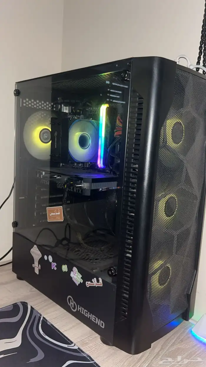 للبيع بي سي المواصفات 4060 rtx i5 10400f 16gram 1tb H510mh 0