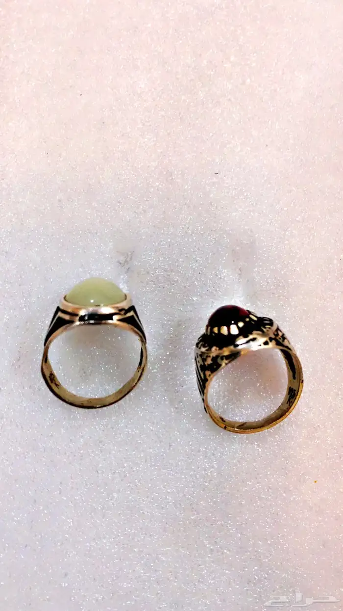 نوادر الساعات وخواتم فضة قديمة مرصعه بالعقيق وبحالة جيدة 7