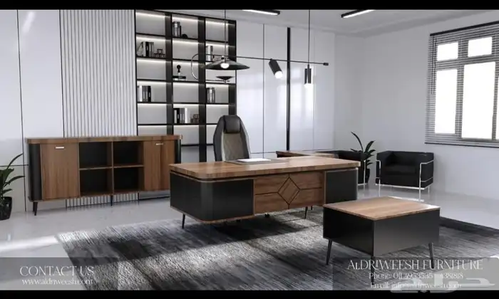 مودرن أحدث تنفيذي مكاتب اثاث فخمة كامل طقم حجم كبير مقاس 40