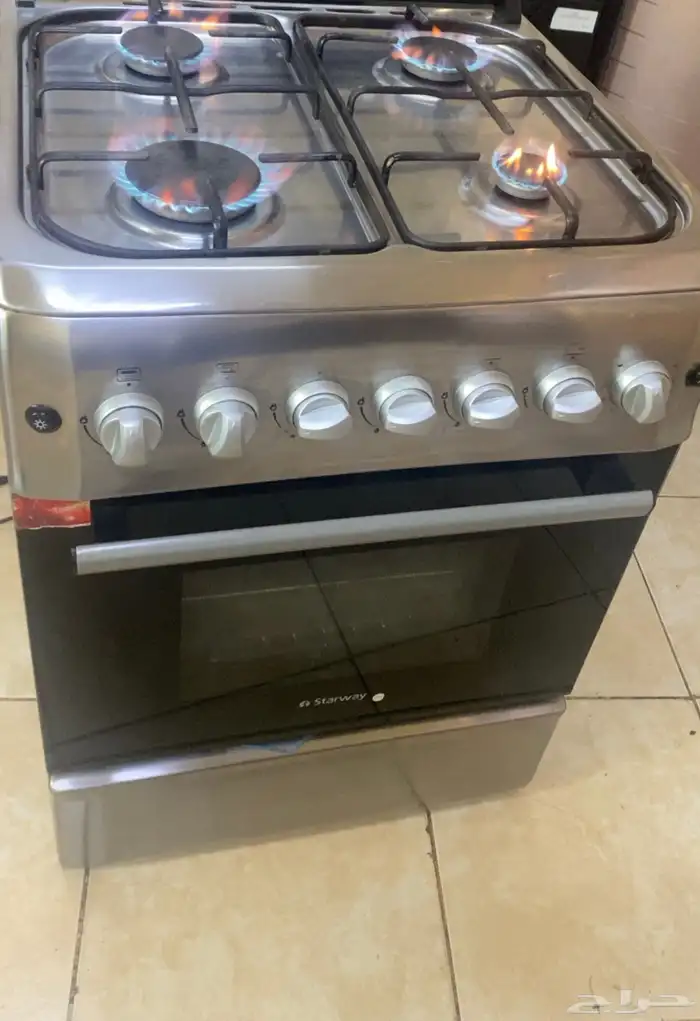 فرن غاز استخدم اقل من شهر شبه جديد 0