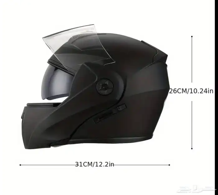 خوذه دراجه ناريه معاها سماعه و قلفز كلها جديده 5