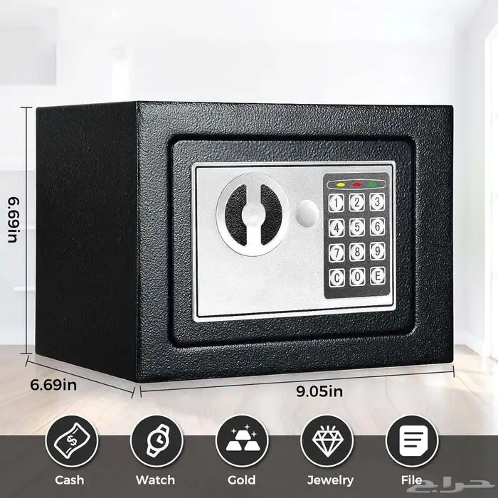 خزنة إلكترونية آمنة لحفظ الأموال والمجوهرات والوثائق DLC 0