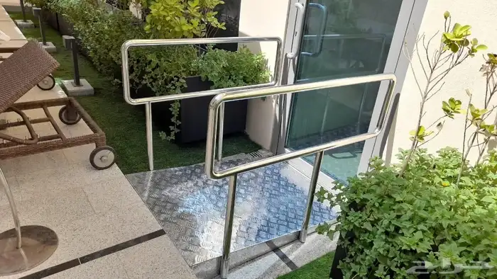 درابزين سلالم تايواني أصلي من الفولاذ المقاوم للصدأ 304  فضي 9