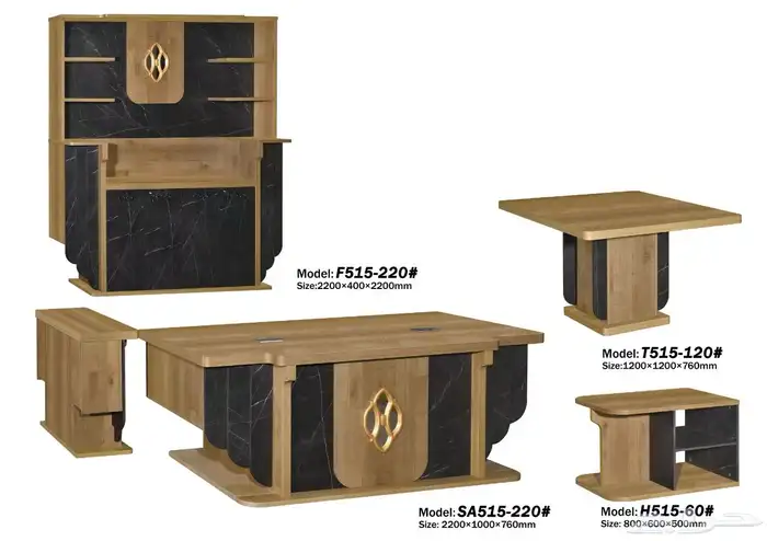 مودرن أحدث تنفيذي مكاتب اثاث فخمة كامل طقم حجم كبير مقاس 36