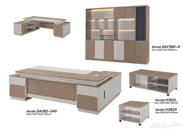مودرن أحدث تنفيذي مكاتب اثاث فخمة كامل طقم حجم كبير مقاس 56